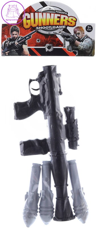 Samopal dětský raketomet plastový herní set se 3 střelami