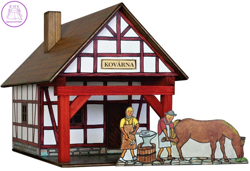 WALACHIA Kovárna hrázděná W38 Hobby Kit DŘEVĚNÁ STAVEBNICE