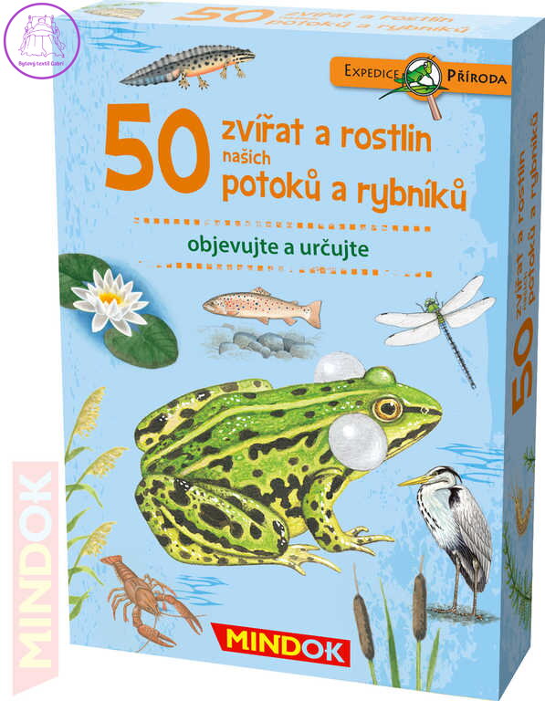 MINDOK HRA kvízová Expedice Příroda: 50 zvířat a rostlin potoků naučná