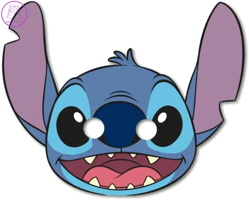 KARNEVAL Maska na obličej Stitch a Angel set 6ks *KARNEVALOVÝ DOPLNĚK*