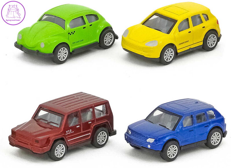 Auto osobní kovové 7cm různé druhy v krabičce