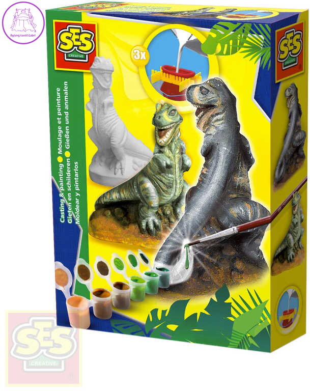 SES CREATIVE Sádrový T-Rex kreativní set k odlévání z gumové formy