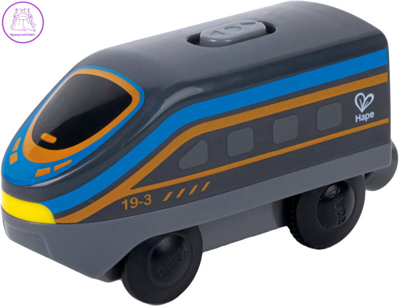 HAPE Lokomotiva Intercity černá vláček na baterie plast