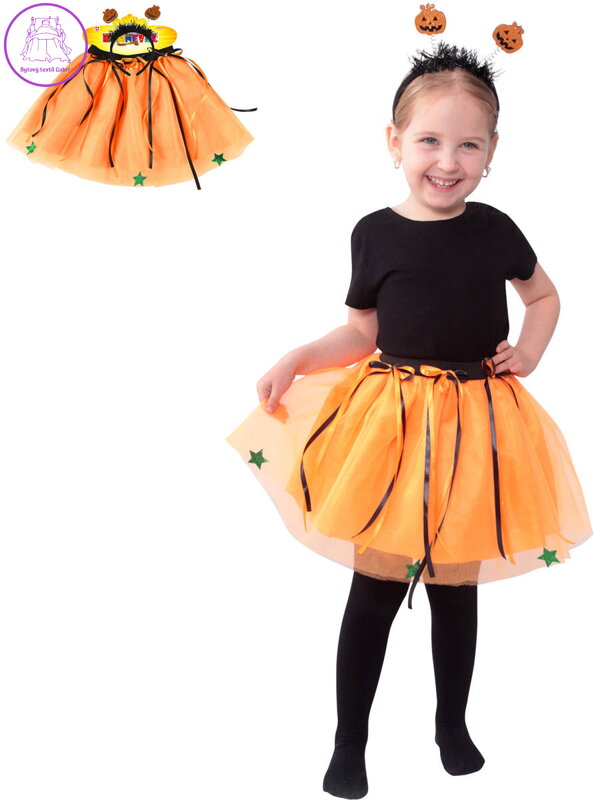 KARNEVAL Šaty Tutu sukně s čelenkou Halloween *KOSTÝM*