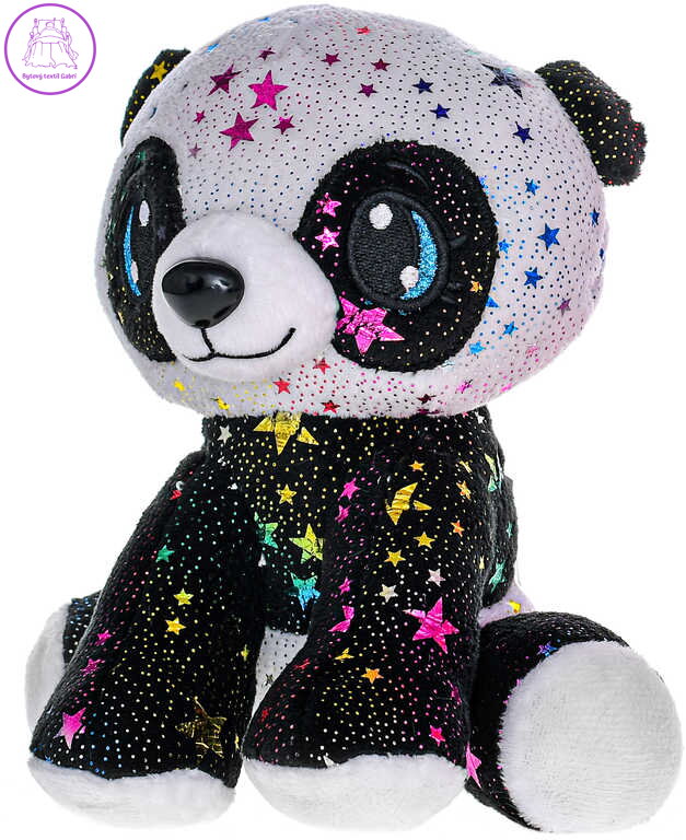PLYŠ Panda Star Sparkle 16cm duhová třpytivá *PLYŠOVÉ HRAČKY*