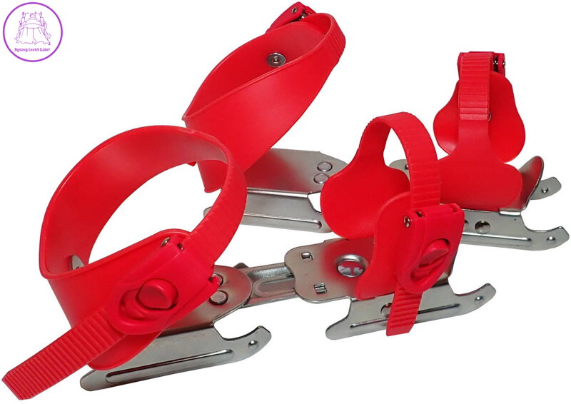 ACRA Brusle kačenky dětské červené dvoubřité 1 pár ACRA Brusle kačenky dětské červené dvoubřité 1 pár