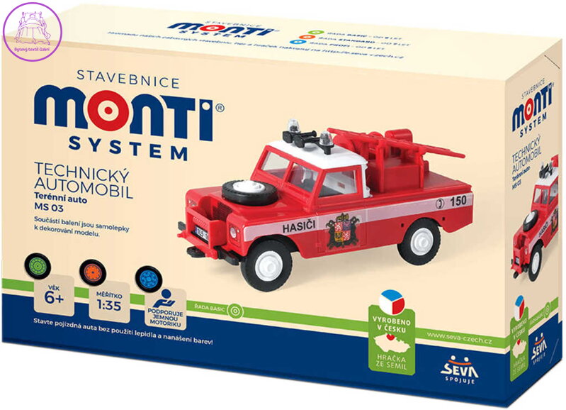 SEVA Monti System 03 Auto Land Rover TEAM 21 stavebnice MS03 0101-3