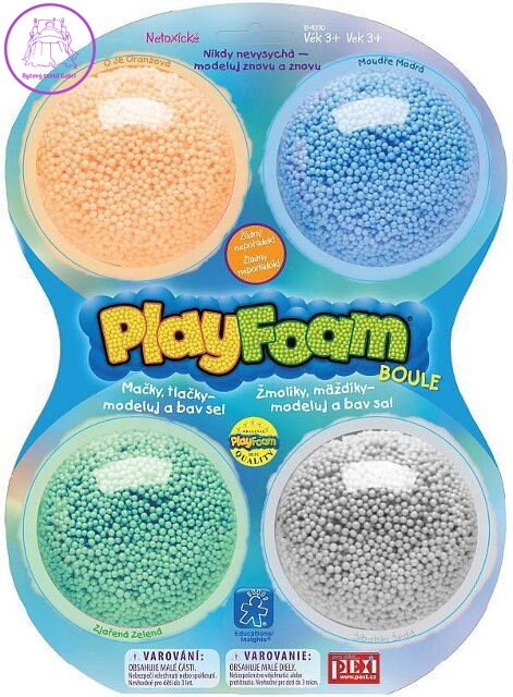 PlayFoam pěnová kuličková modelína boule set 4 barvy klučičí