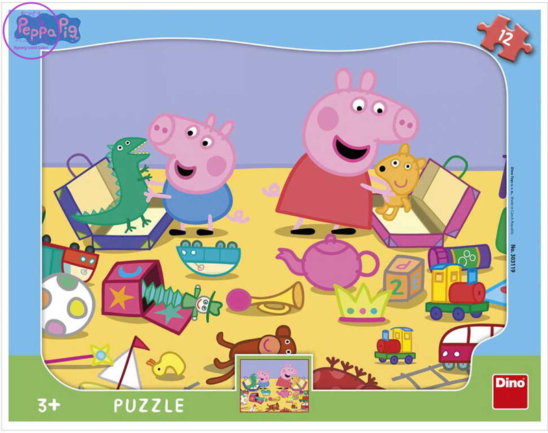 DINO Puzzle deskové 12 dílků Peppa Pig skládačka 31x23cm