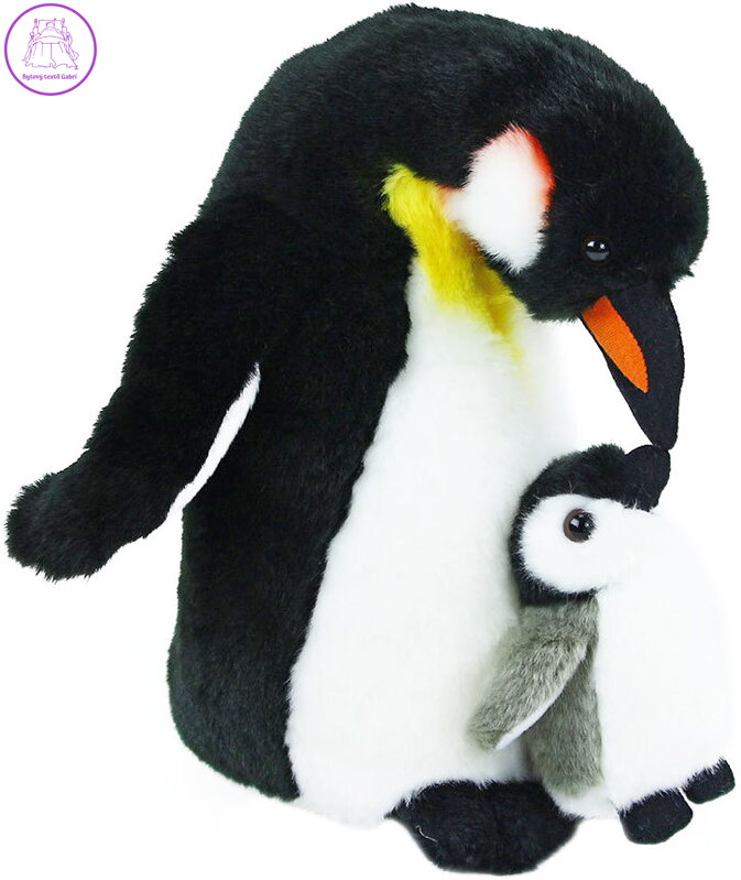 PLYŠ Tučňák s mládětem 22cm *PLYŠOVÉ HRAČKY*