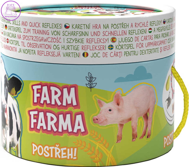 JIRI MODELS Hra karetní Postřeh! Farma v kulaté krabičce JIRI MODELS Hra karetní Postřeh! Farma v kulaté krabičce