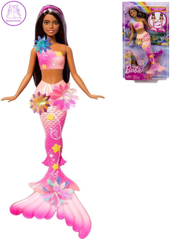 MATTEL BRB Panenka Barbie kouzelná květinová mořská víla tmavovláska