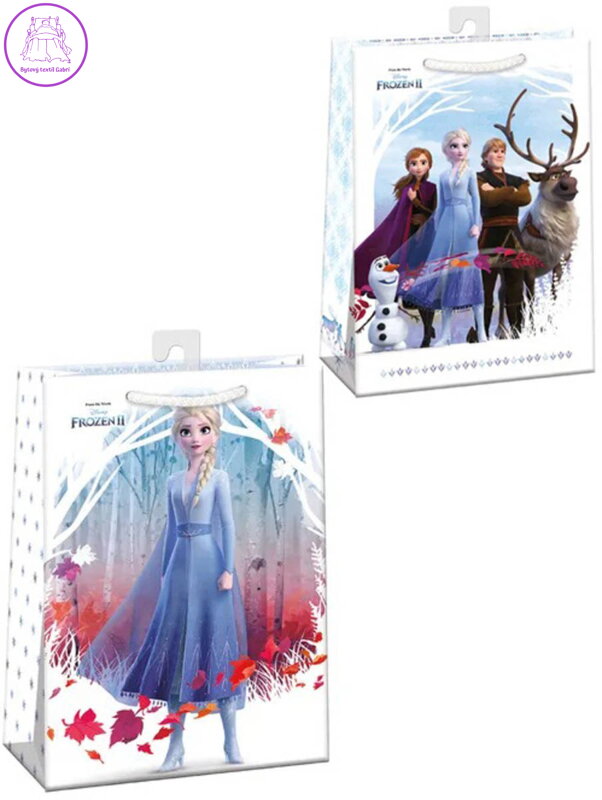 Taška dárková dětská Frozen 2 35x48cm papírová lesklá 2 druhy