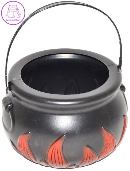 KARNEVAL Kotlík čarodějnický plast 19x14cm *KARNEVALOVÝ DOPLNĚK*