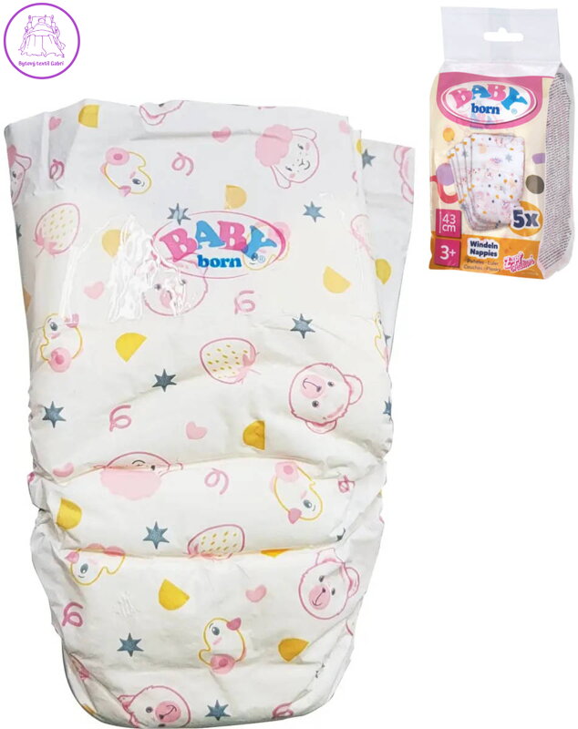 ZAPF CREATION Plenky pro panenku miminko Baby Born set 5ks