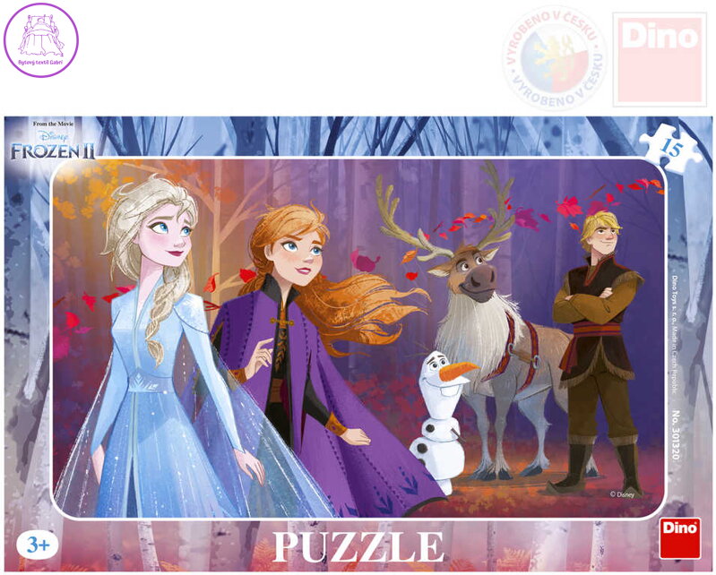 DINO Puzzle deskové 15 dílků 25x15cm Frozen II (Ledové Království)
