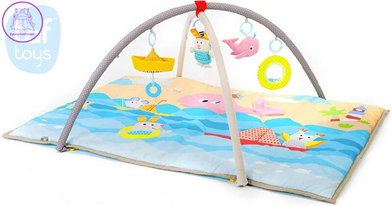 TAF TOYS Baby deka moře hrací koberec s hrazdou s aktivitami pro miminko