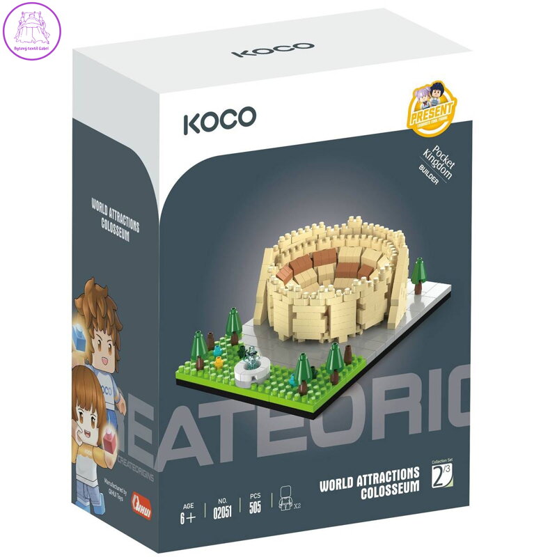 KOCO Stavebnice kostky Koloseum 505dílků