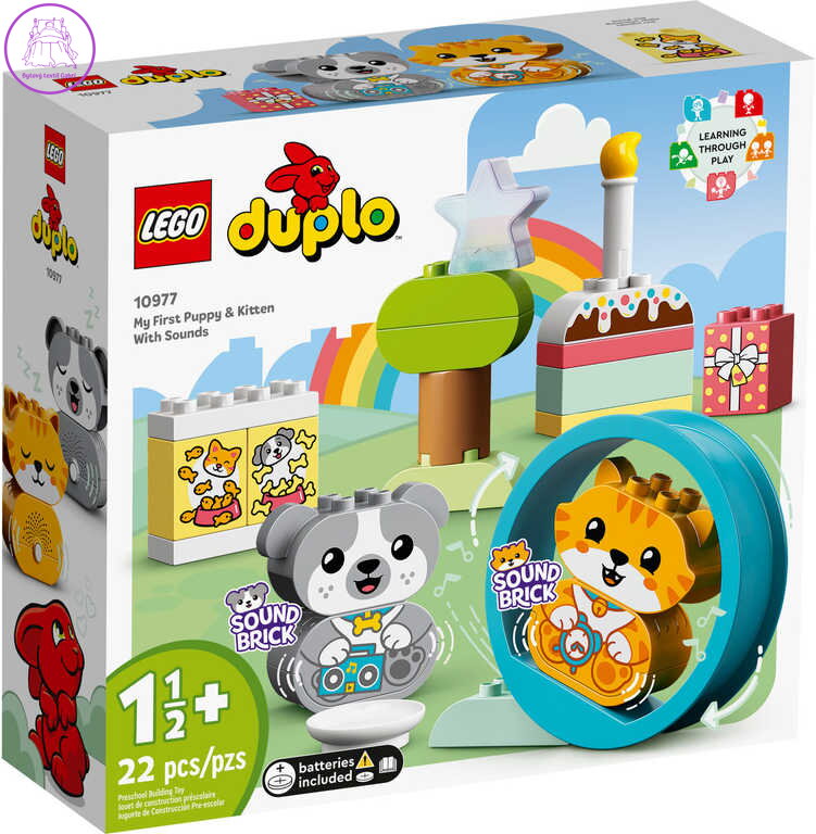 LEGO DUPLO Moje první štěňátko a koťátko na baterie Zvuk 10977 STAVEBNICE