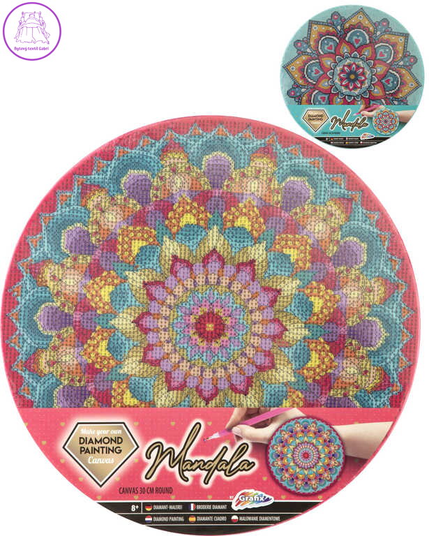 GRAFIX Malování pomocí kamínků mozaika Mandala Diamond Painting 2 druhy
