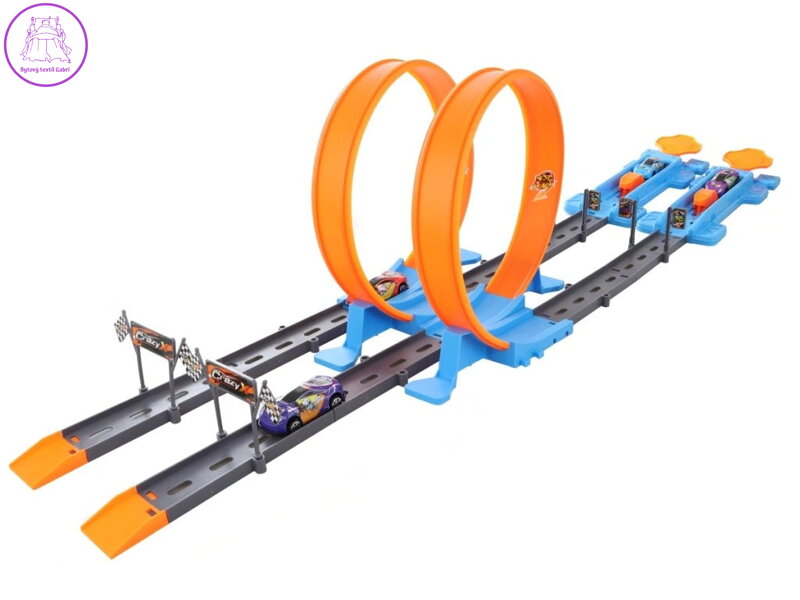 Dráha vystřelovací 36dílků + 4 kovová auta