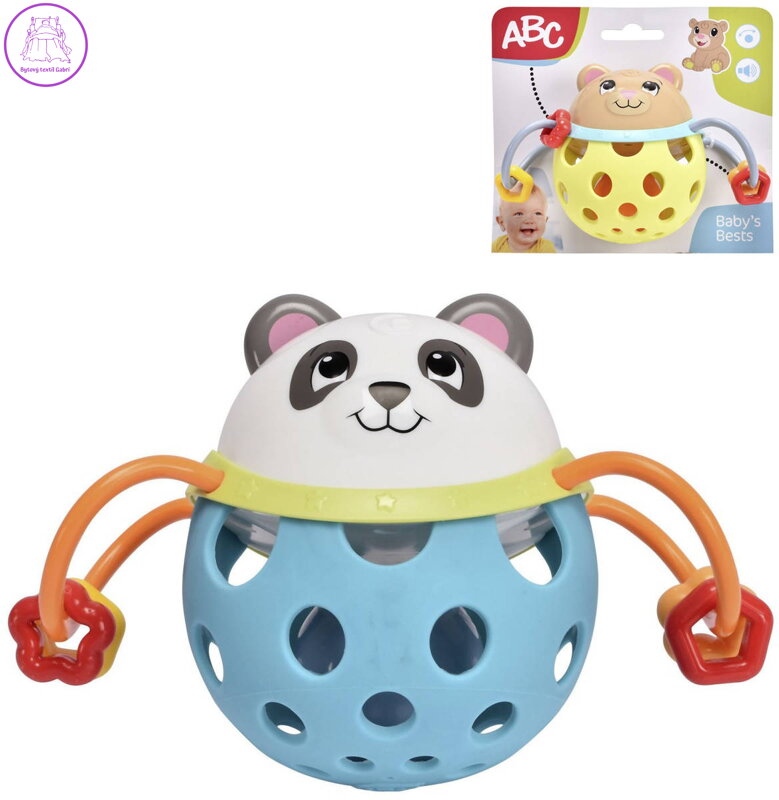 SIMBA Baby chrastítko kulaté medvídek / panda pro miminko 2 druhy