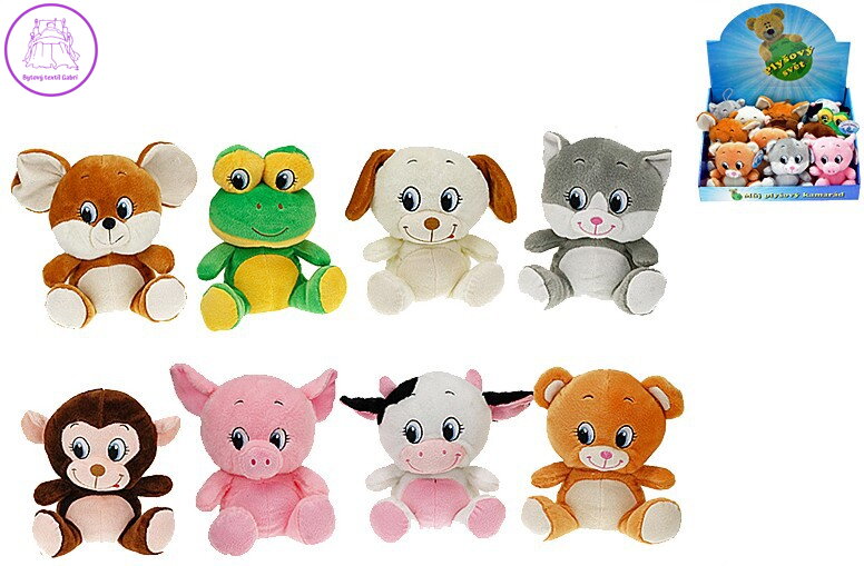 PLYŠ  Zvířátka 8 druhů 15 cm sedící *PLYŠOVÉ HRAČKY*