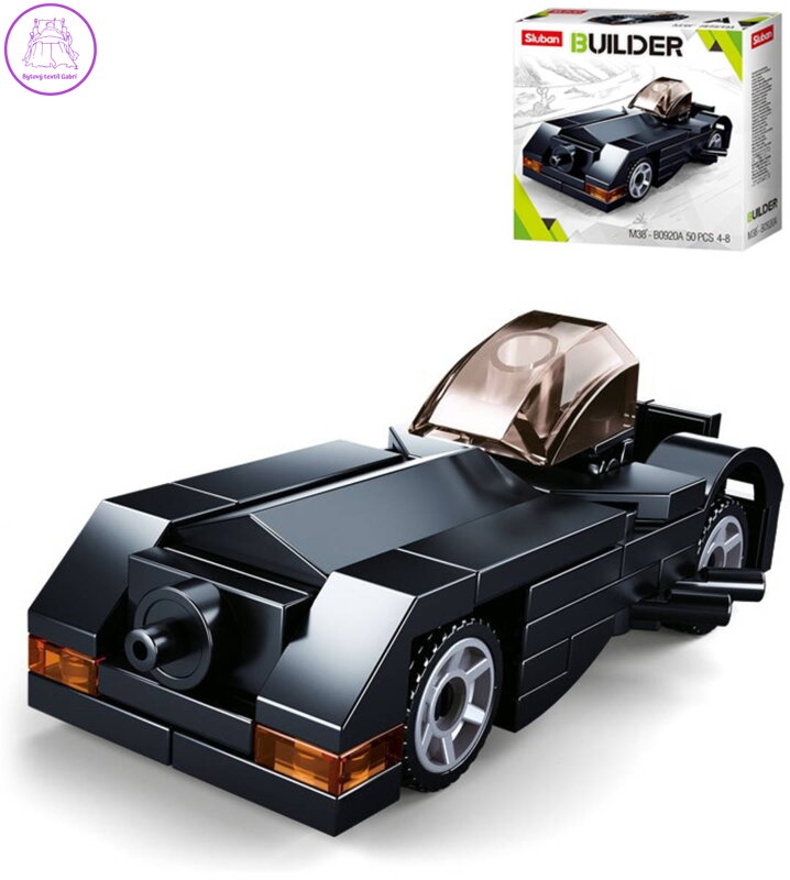 SLUBAN Builder Černý bourák auto 50 dílků STAVEBNICE