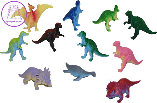 Zvířata dinosauři 7cm plastové figurky zvířátka set 12ks v sáčku