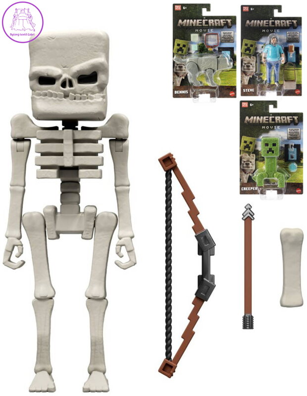MATTEL Minecraft filmová figurka 10cm set s doplňky 4 druhy plast