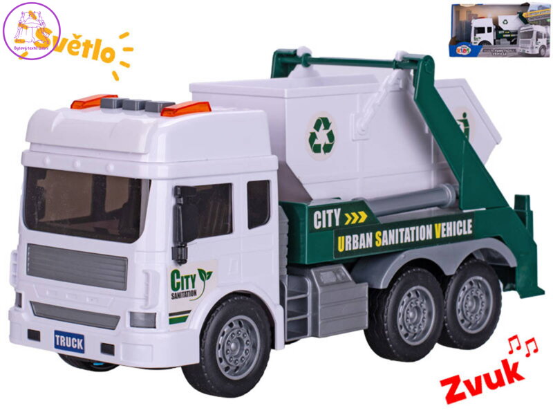 Auto popelářské kontejner se světlem a zvukem