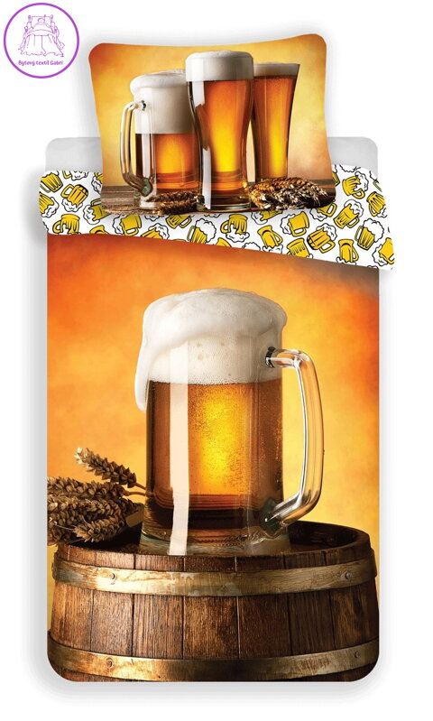 Jerry Fabrics Povlečení fototisk Pivo 140x200, 70x90 cm