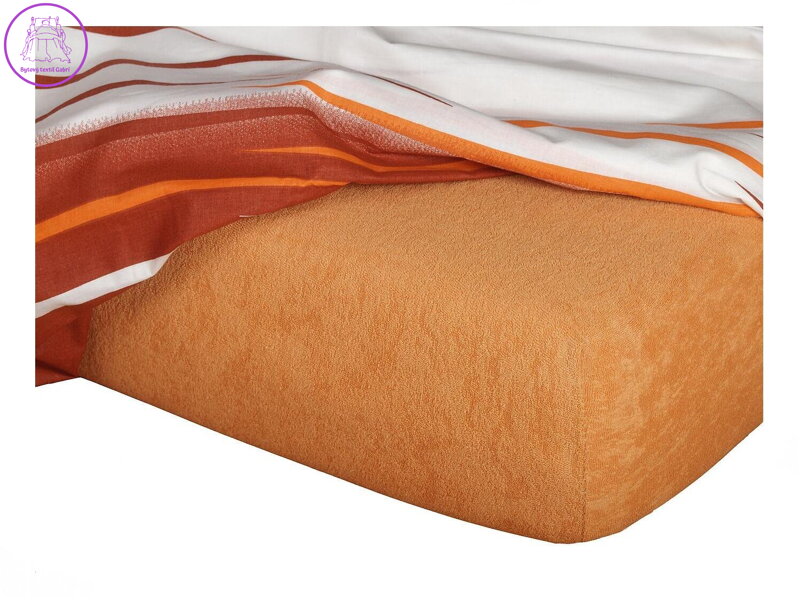 Dadka Froté prostěradlo karamel 90x200x20 cm