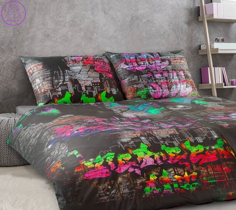 Veba Povlečení satén Geon Graffiti art 140x200, 70x90 cm