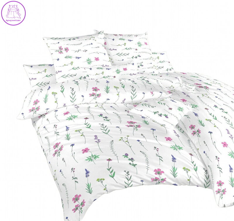 Dadka Povlečení bavlna Herbal starorůžový 200x200, 2x70x90 cm