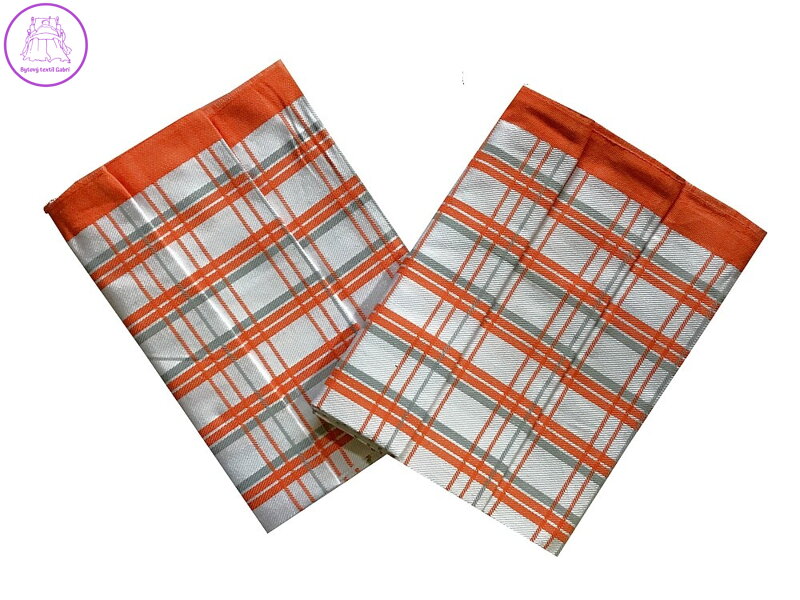 Svitap Utěrka Extra savá 50x70 cm Tradiční káro oranžové 3 ks