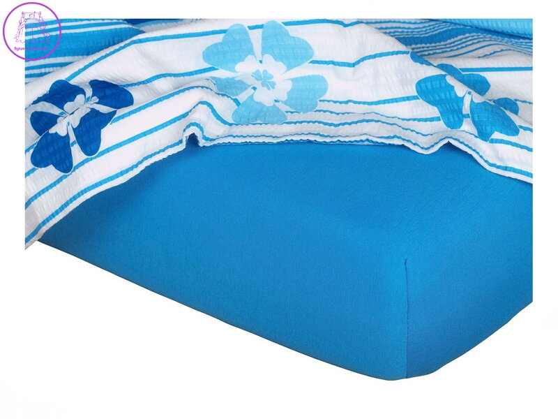 Dadka Jersey prostěradlo denim 80x200x20 cm