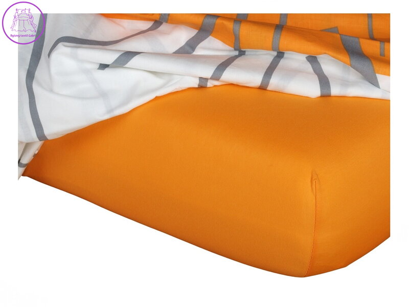 Dadka Jersey prostěradlo pomeranč 90x200x20 cm