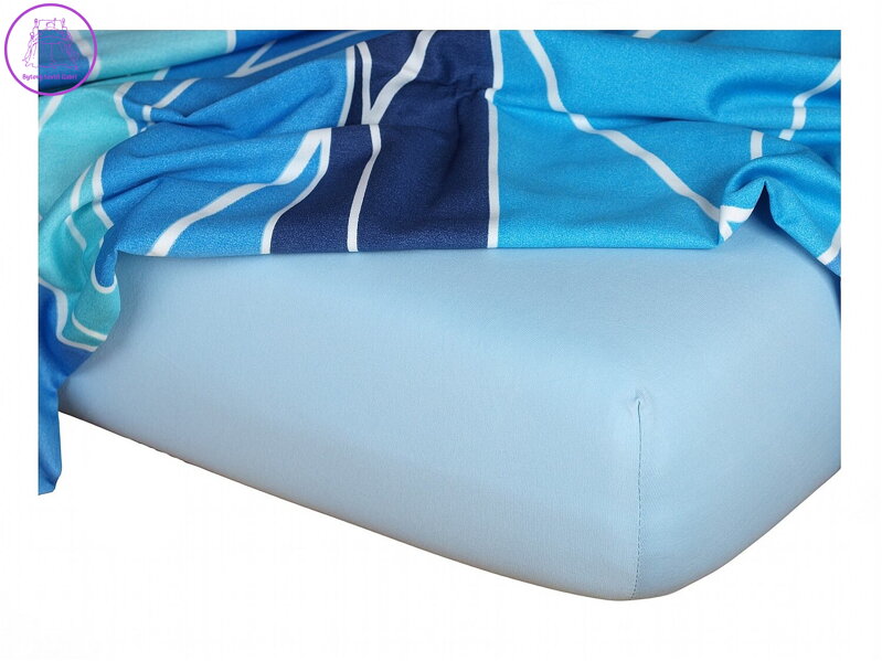 Dadka Jersey prostěradlo světle modrá 35x75x2 cm do kočárku