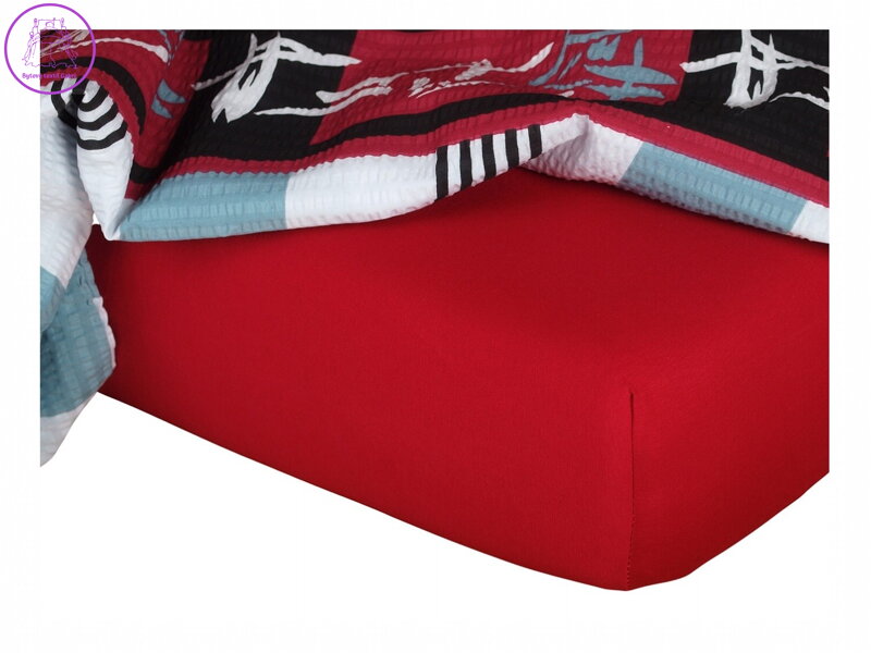 Dadka Jersey prostěradlo vínová 60x120x10 cm