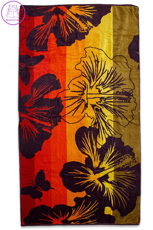 Svitap Plážová osuška Velké květy 90x170 cm