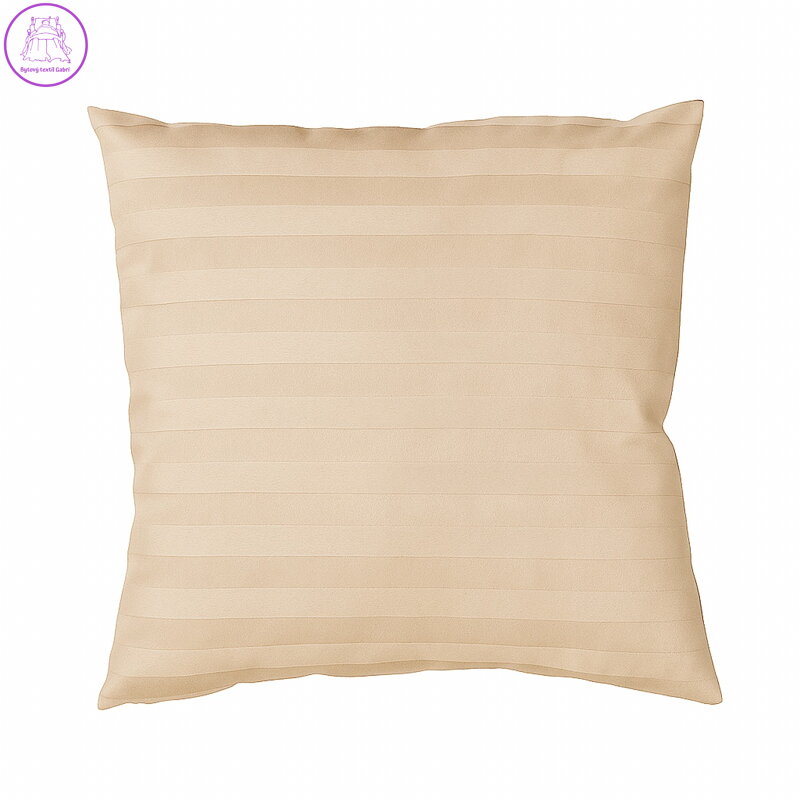 Dadka Povlak na polštář atlas grádl béžový proužek 20 mm 40x40 cm