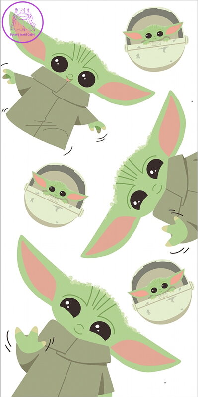 Jerry Fabrics Plážová osuška Star Wars Baby Yoda 70x140 cm