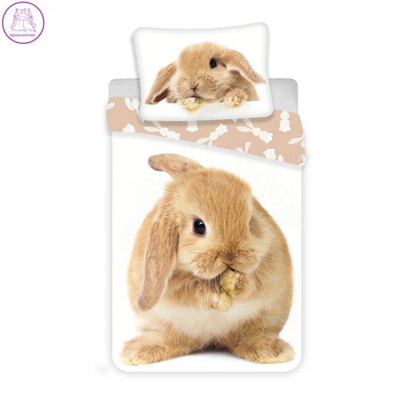Jerry Fabrics Povlečení fototisk Bunny brown 140x200, 70x90 cm