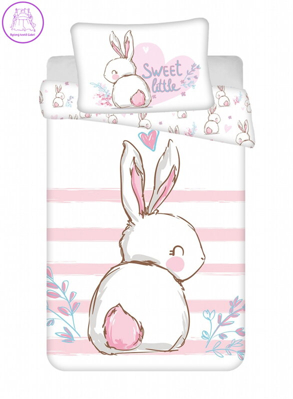 Jerry Fabrics Povlečení do postýlky Králíček Sweet baby 100x135, 40x60 cm