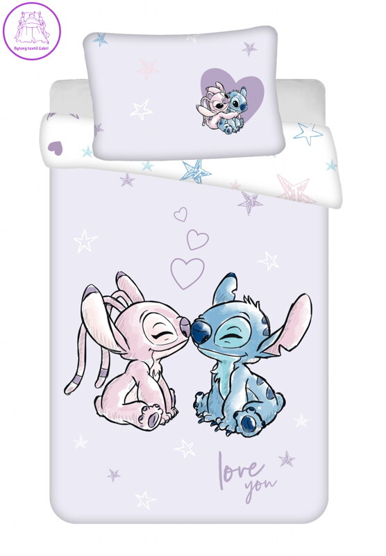 Jerry Fabrics Povlečení Lilo a Stitch Heart 140x200, 70x90 cm