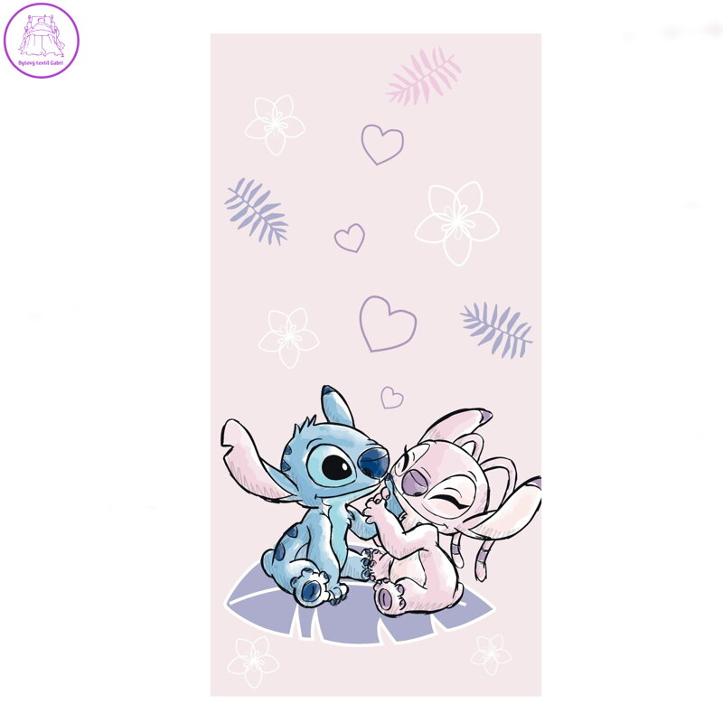 Jerry Fabrics Osuška Lilo a Stitch Pink 70x140 cm