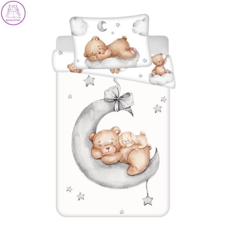 Jerry Fabrics Povlečení do postýlky Medvídek Ribbon baby 100x135, 40x60 cm