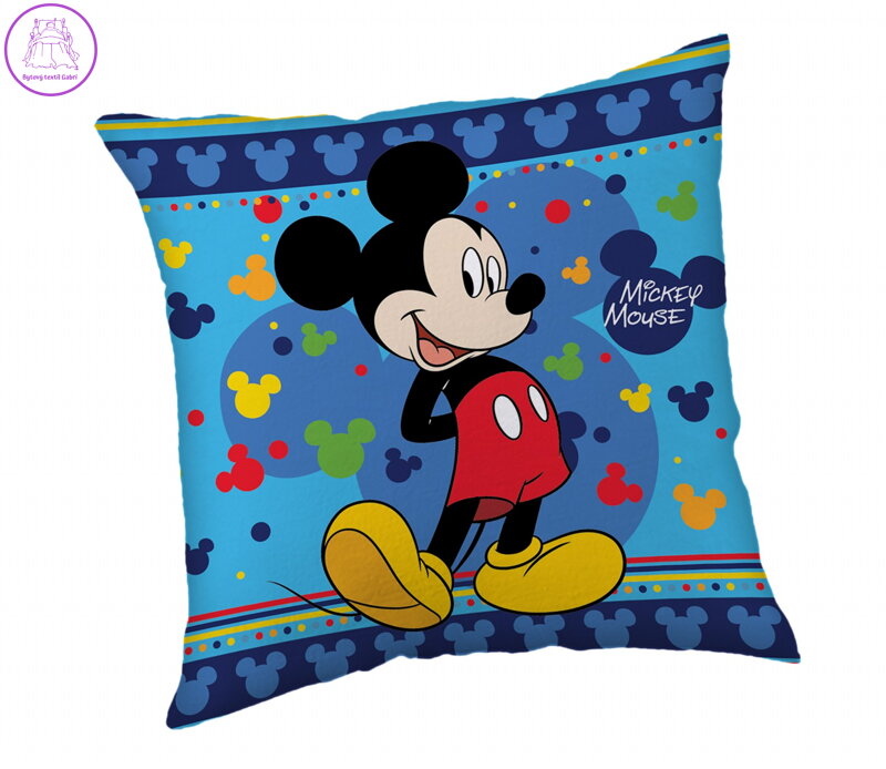 Jerry Fabrics Polštářek Mickey Blue 40x40 cm