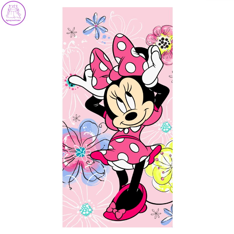 Jerry Fabrics Osuška Minnie Pink bow 70x140 cm